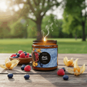 Świeca sojowa Magic Candle o zapachu Owoce Lasu