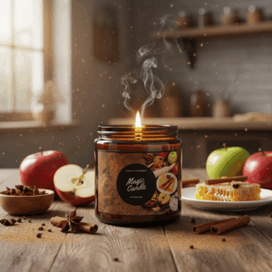 Świeca sojowa Magic Candle o zapachu Jabłko Cynamon