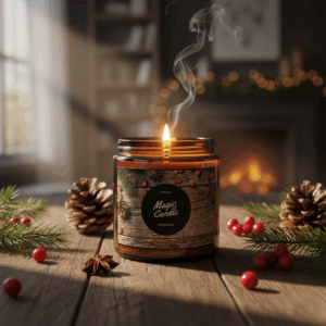 Świeca sojowa Magic Candle o zapachu Sosny