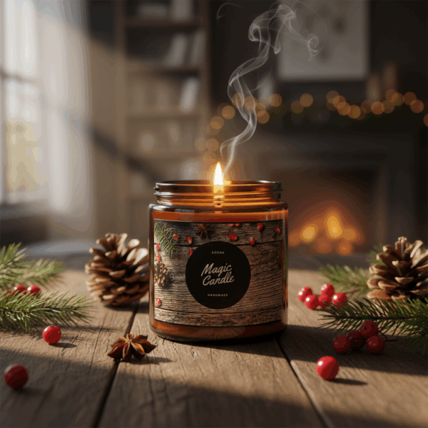 Świeca sojowa Magic Candle o zapachu Sosny