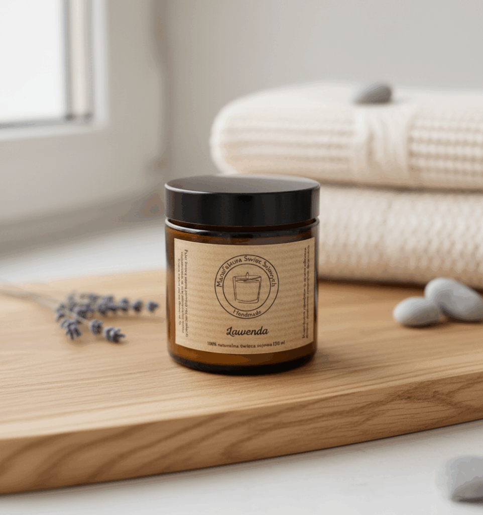 Świeca sojowa Magic Candle o zapachu Lawendy