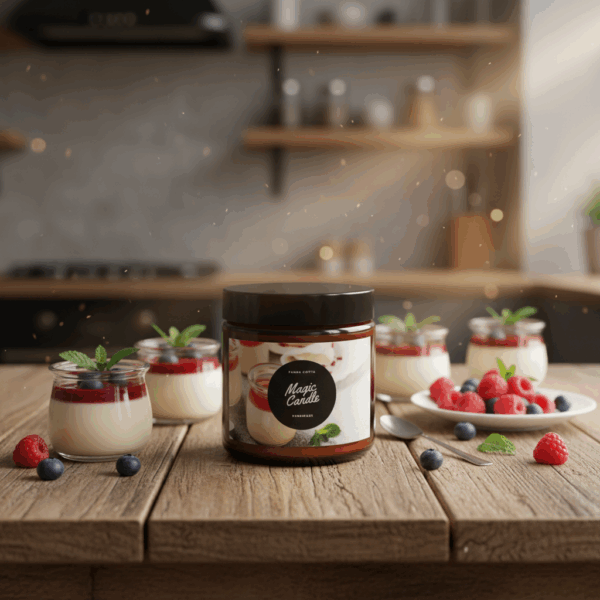 Świeca sojowa Magic Candle o zapachu Panna Cotta