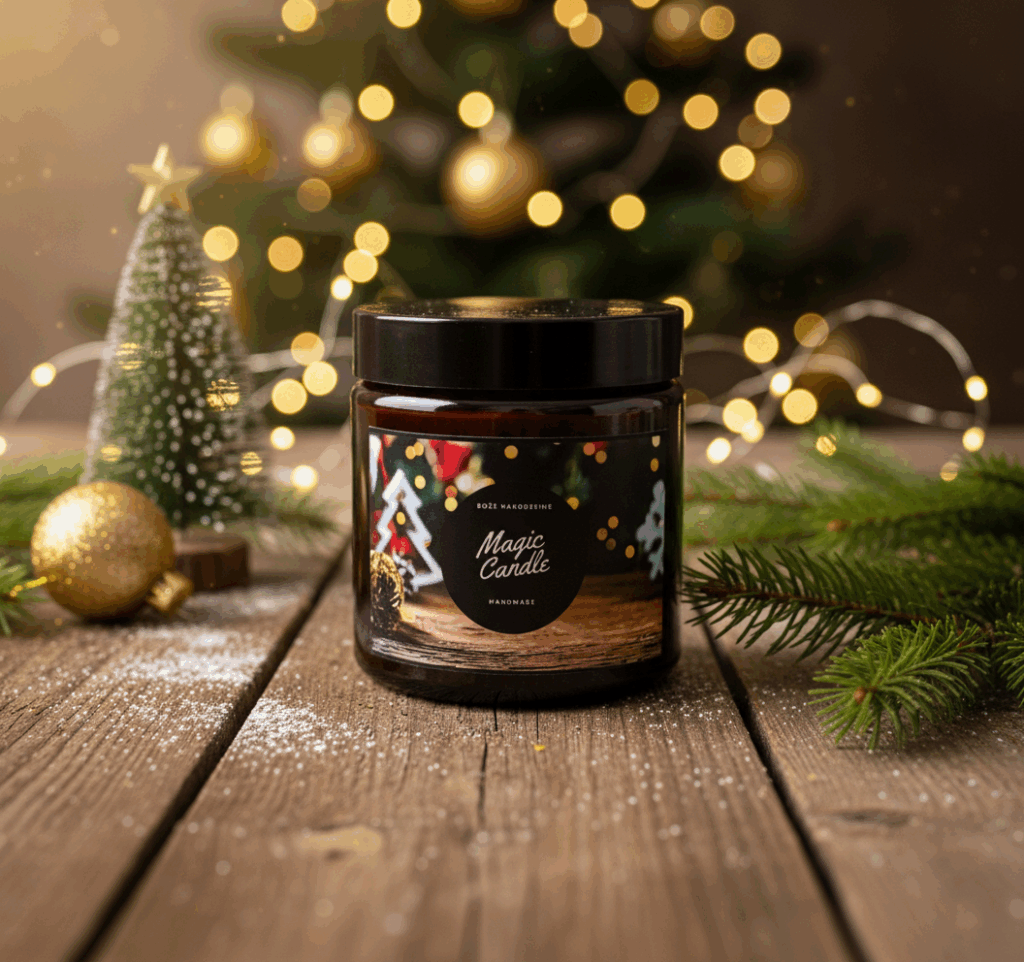 Świeca sojowa Magic Candle o zapachu Boże Narodzenie