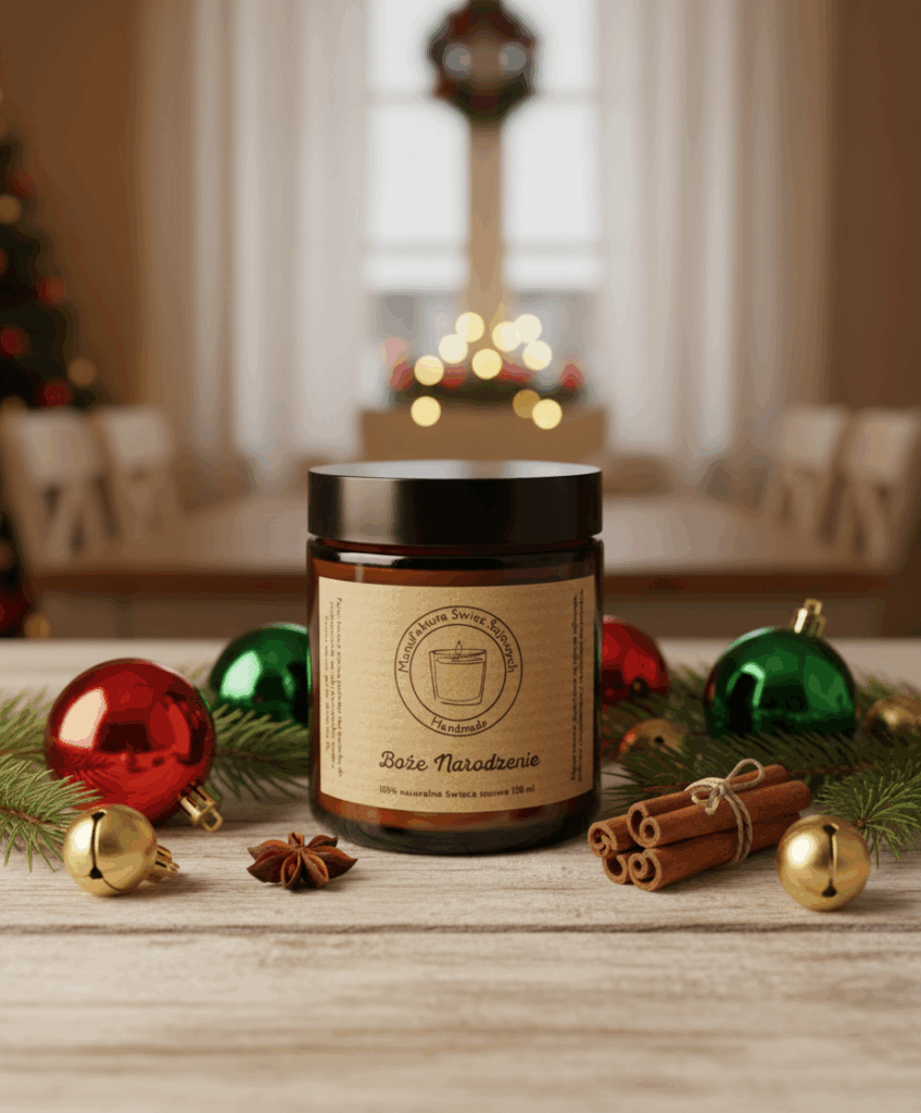 Świeca sojowa Magic Candle o zapachu Boże Narodzenie
