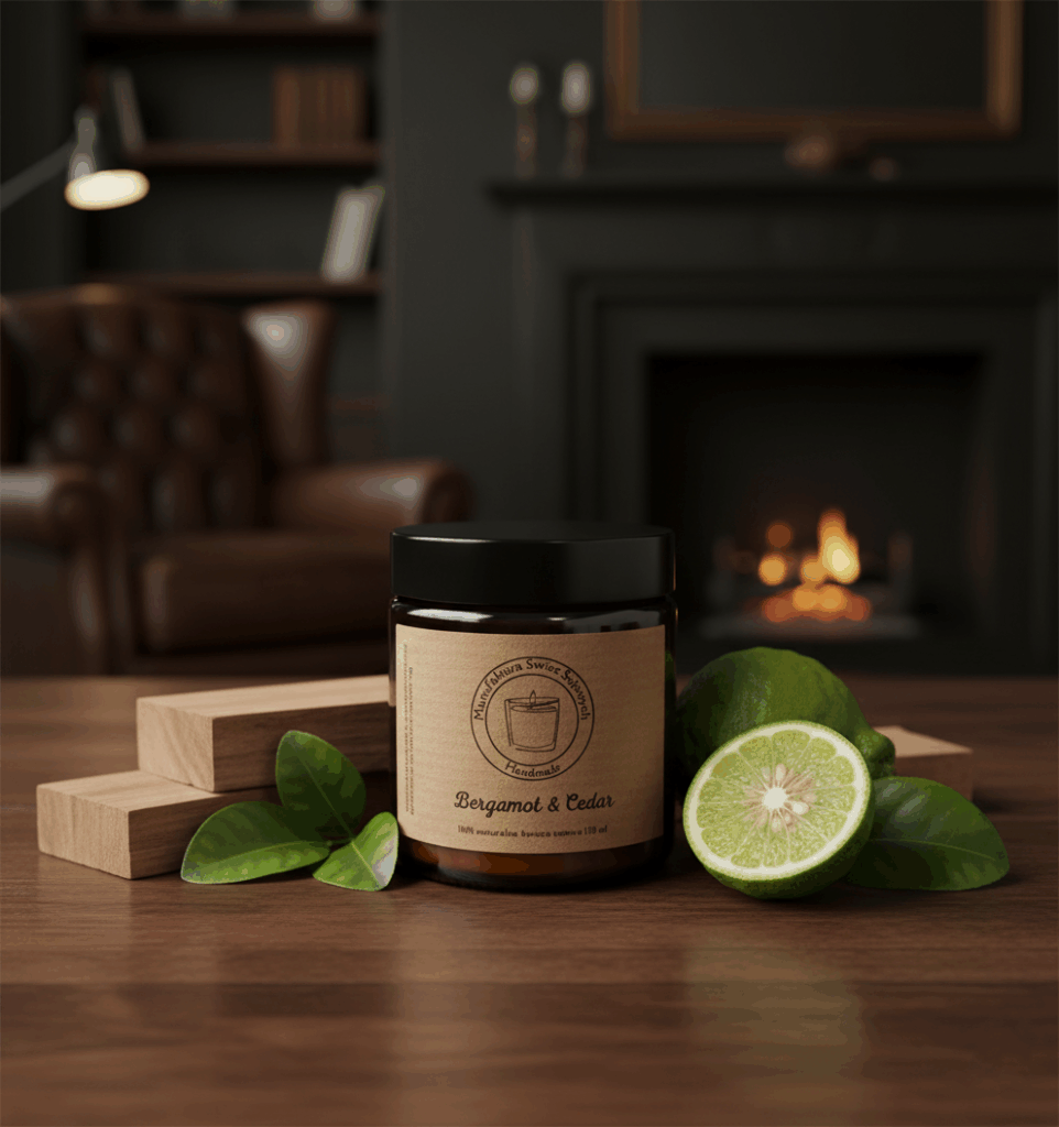 Świeca sojowa Magic Candle o zapachu Bergamot & Cedar