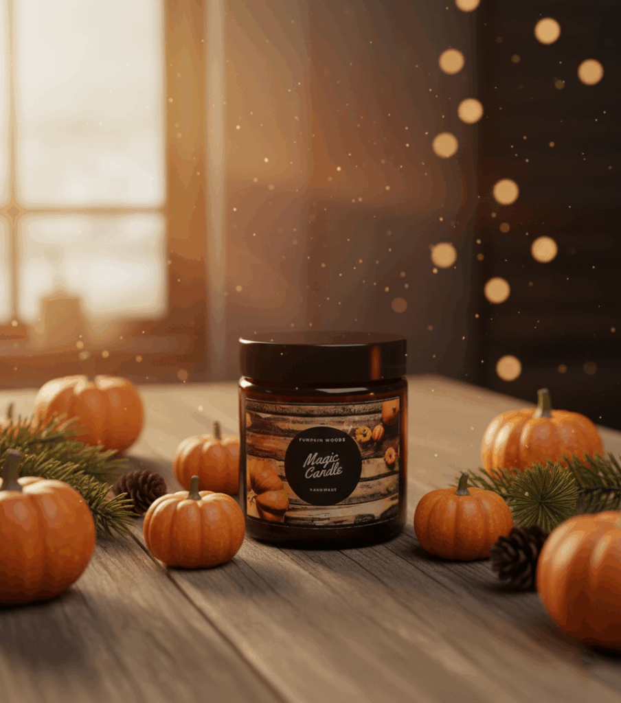 Świeca sojowa Magic Candle o zapachu Pumpkin Woods