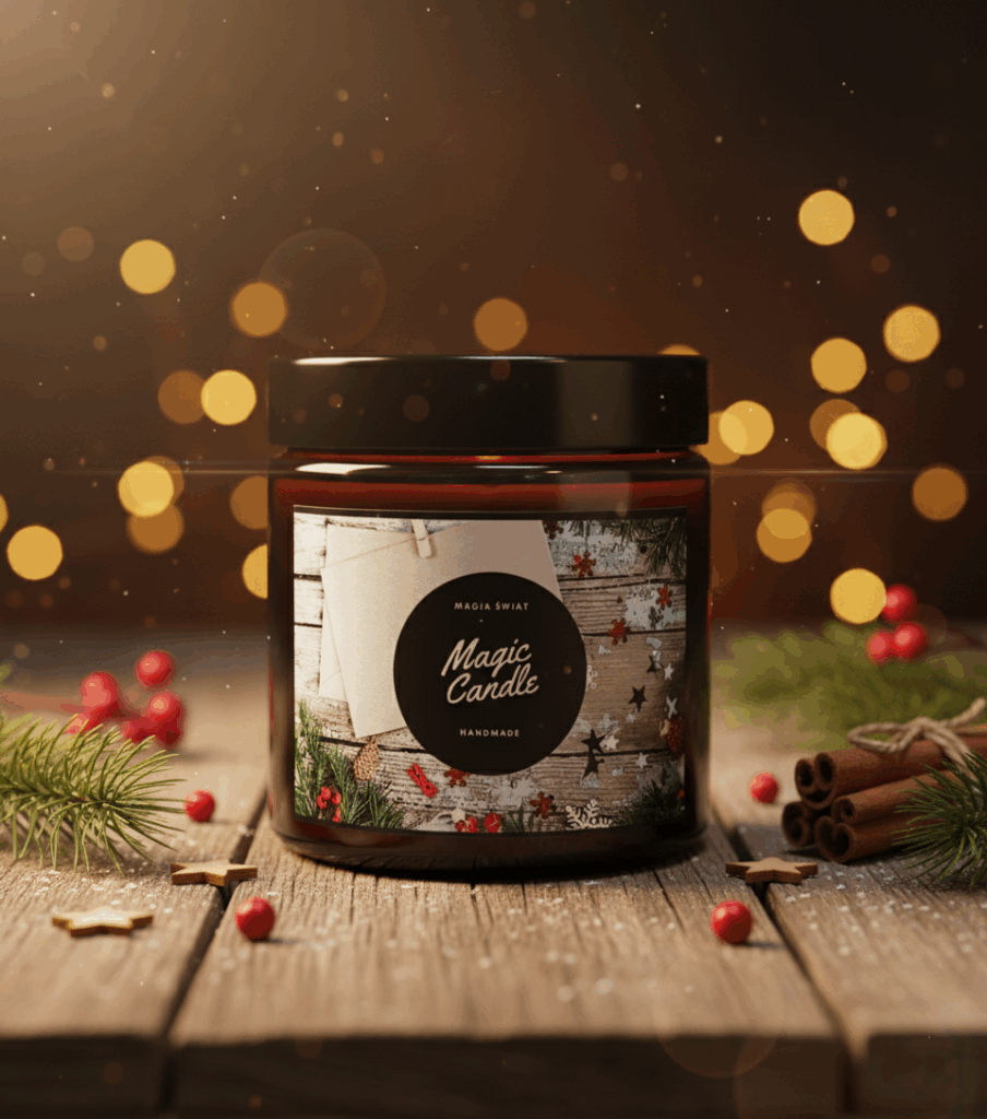 Świeca sojowa Magic Candle o zapachu Magia Świąt