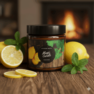 Świeca sojowa Magic Candle o zapachu Cytryna Mięta