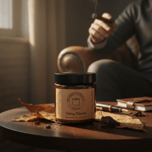 Świeca sojowa Magic Candle o zapachu Tommy Tabacco