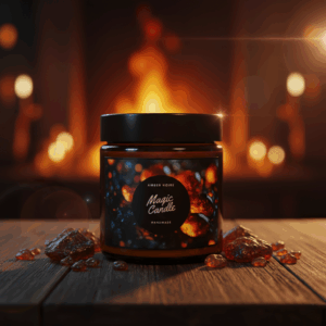 Świeca sojowa Magic Candle o zapachu Amber Noire