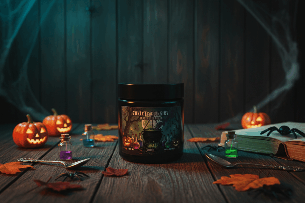Świeca sojowa Magic Candle Halloween Edition Zaklęte Eliksiry o zapachu Oddech Wędrowca